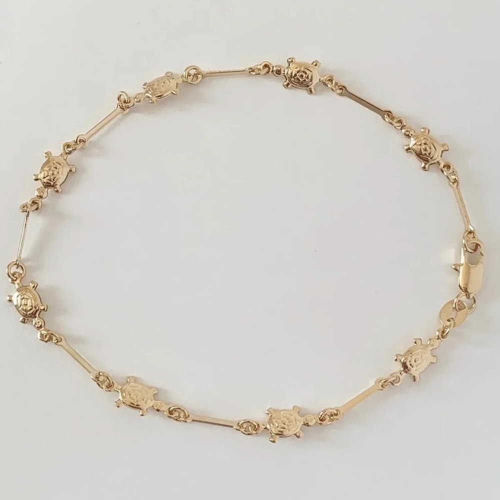 Gold filled Turtle Anklet